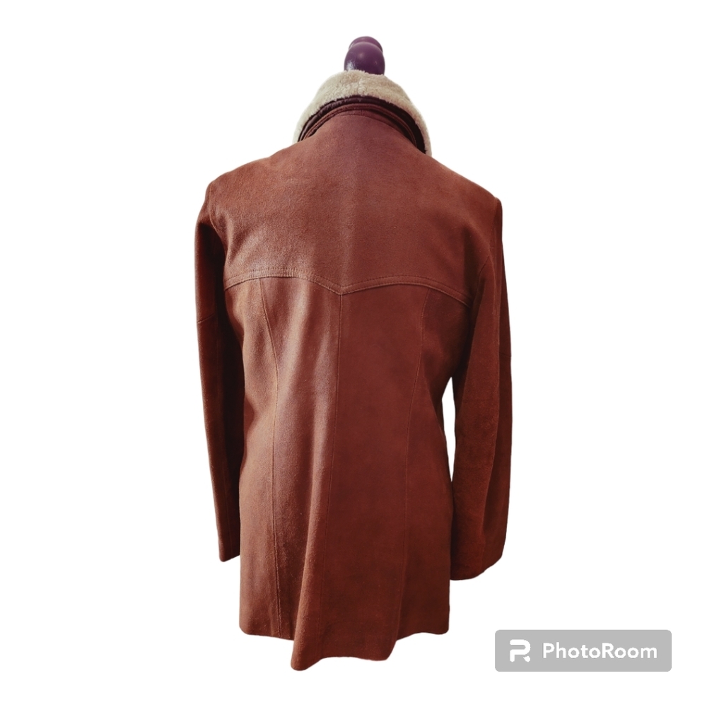 🌟Authentic Vintage Sherling/Leather Coat🌟 - Picture 4 of 9